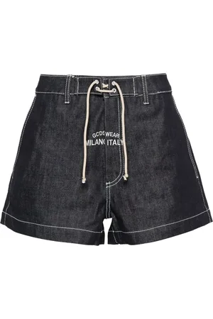 GCDS Shorts de mezclilla con logo bordado
