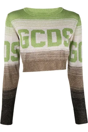 GCDS Suéter corto con logo estampado