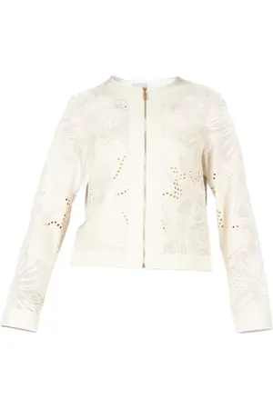 Elie saab Chamarra con bordado inglés