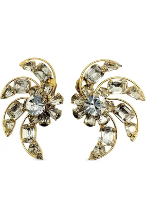 JENNIFER GIBSON JEWELLERY Aretes de clip de archivo Swirl 1980 pre-owned