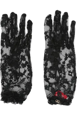 VALENTINO GARAVANI Guantes con encaje floral