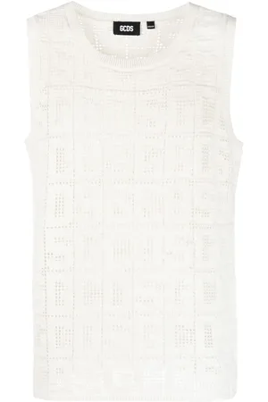 GCDS Camiseta de macramé con monograma