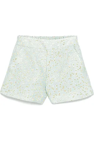 MISS GRANT Shorts con efecto metalizado