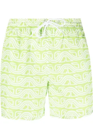 GCDS Shorts de playa con estampado abstracto