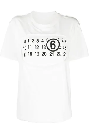 Maison Margiela Playera con motivo de números