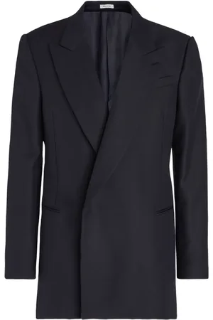 Alexander McQueen Blazer con doble botonadura y solapas de pico