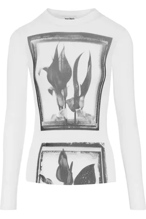 Jean Paul Gaultier Top manga larga con estampado floral