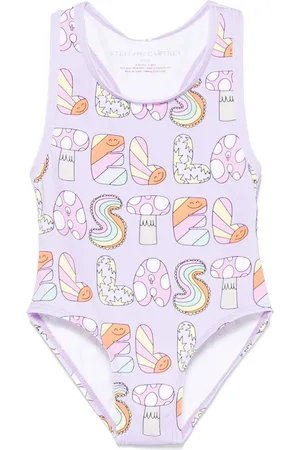 Stella McCartney Traje de baño con logo estampado