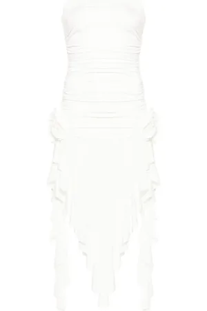 NISSA Vestido midi con diseño strapless