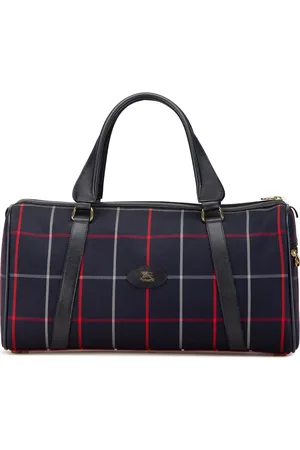 Burberry Bolsa de viaje Plaid Canvas 2000-2017