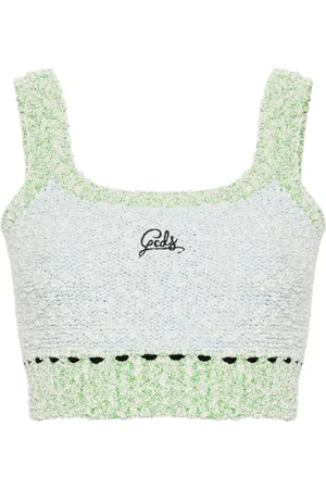 GCDS Top corto con logo bordado