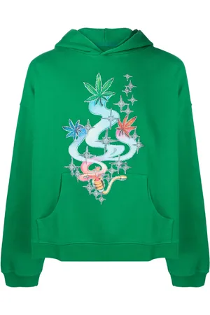ERL Hoodie con hojas estampadas