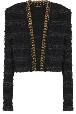 Balmain Chamarra con detalle de cadena