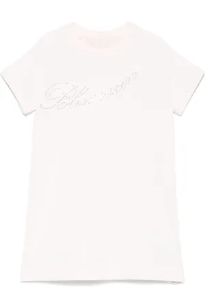 MISS BLUMARINE Vestido con logo de strass