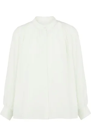 YVES SALOMON Camisa de seda plisada