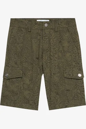 Roberto Cavalli Shorts cargo con estampado gráfico