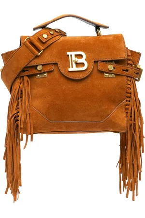 Balmain 2000-2024 Suede Fringed B-Buzz 23 satchel