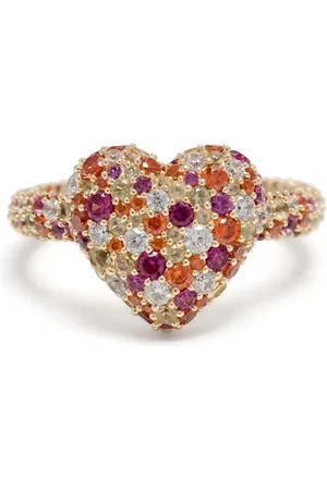 APM Monaco Anillo en forma de corazón multicolor