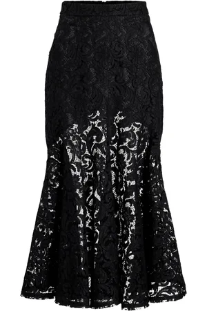 Patou Falda midi estilo sirena de encaje