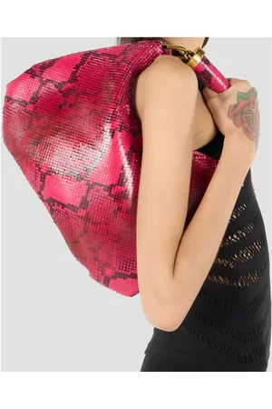 Roberto Cavalli Bolsa de hombro con estampado de piel de serpiente