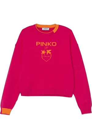 Pinko Suéter tejido con logo en intarsia