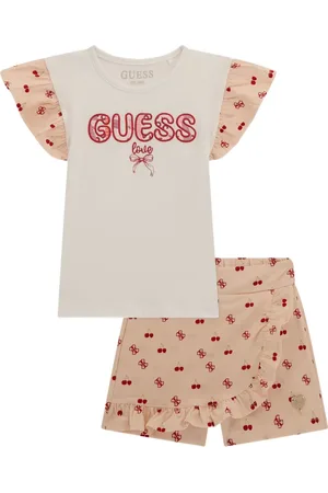 Guess Set de shorts y playera con estampado gráfico