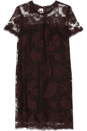 ERMANNO SCERVINO Vestido corto de encaje con bordado floral