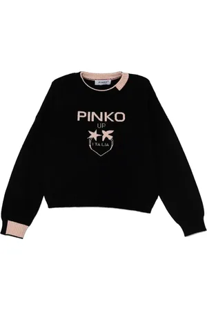 Pinko Suéter tejido con logo en intarsia
