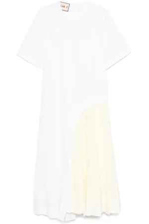 Plan C Vestido midi con pliegues