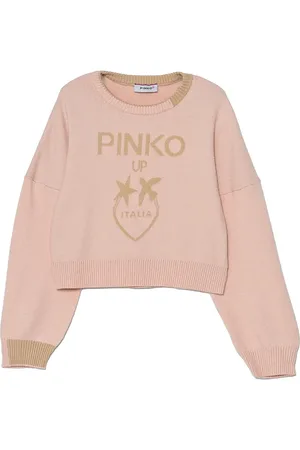 Pinko Suéter tejido con logo en intarsia