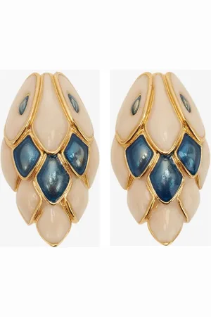 Roberto Cavalli Aretes decorativos en tono dorado
