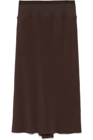 Rick Owens Falda midi con diseño al bies
