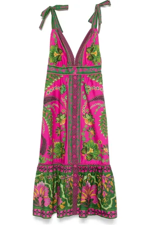 Farm Rio Vestido midi Ana Tapestry