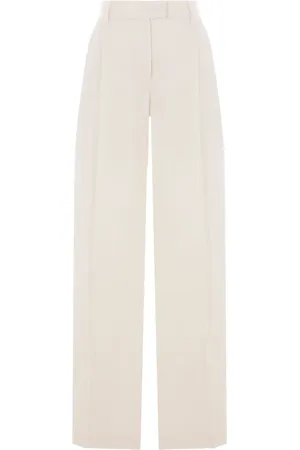 Brunello Cucinelli Pantalones anchos con detalle de cadena Monili