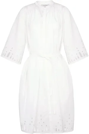 YVES SALOMON Vestido midi con detalle de pliegues