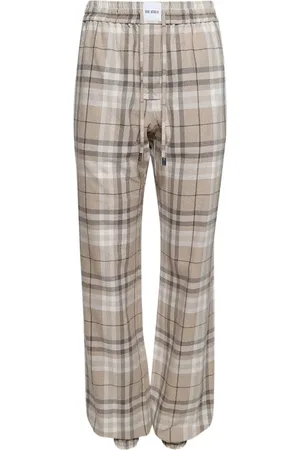 The Attico Pantalones holgados con motivo de cuadros