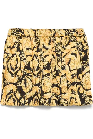 VERSACE Falda plisada con estampado Barocco