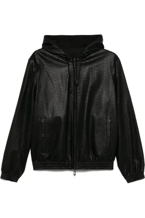 Emporio Armani Chamarra reversible con logo en relieve