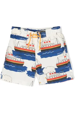 Mini Rodini Shorts de playa con estampado gráfico