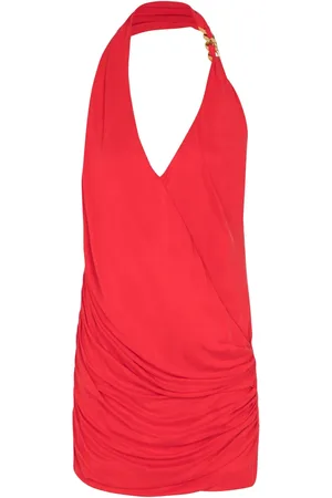 Balmain Vestido corto con diseño drapeado