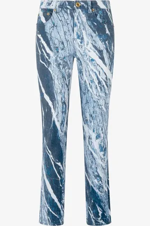Roberto Cavalli Jeans rectos con estampado jaspeado