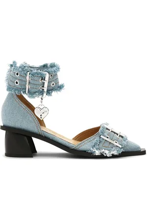 Ganni Zapatillas de mezclilla Feminine con tacón de 50mm