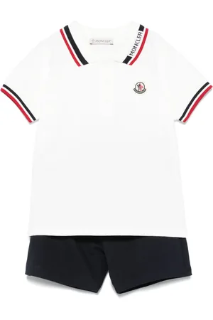 Moncler Piqué polo shirt and shorts set