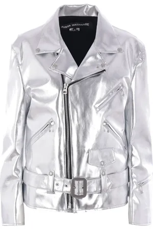JUNYA WATANABE Chamarra biker metalizada
