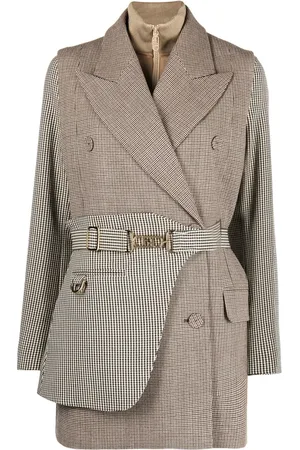 Fendi Blazer con estampado pied de poule
