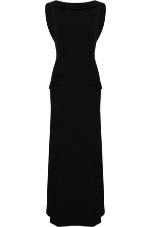 Alberta Ferretti Vestido largo acampanado con volantes