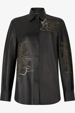 Roberto Cavalli Camisa con apliques y detalle floral