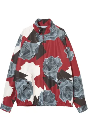 UNDERCOVER Chamarra con cierre y rosas estampadas