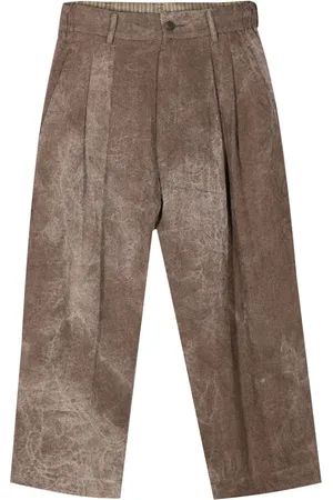 ZIGGY CHEN Pantalones tapered con monograma en jacquard