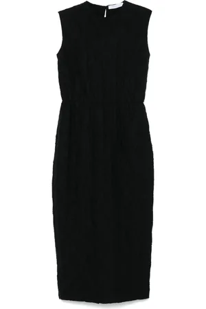 Harris Wharf London Vestido midi con efecto arrugado